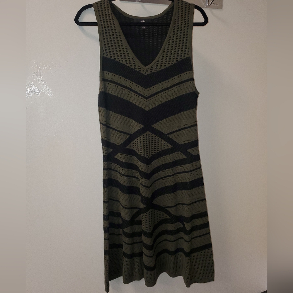 Mossimo‎ XXL Body Con Sleeveless  Black and Olive Dress